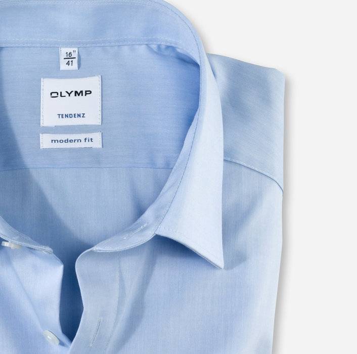 Olymp Camicia Classica Olymp Modern Fit Cotone Chambray Facile Stiro