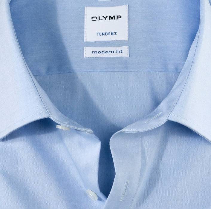 Olymp Camicia Classica Olymp Modern Fit Cotone Chambray Facile Stiro