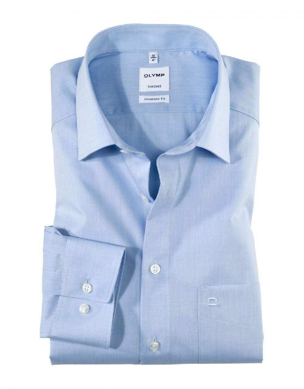 Olymp Camicia classica Olymp modern fit cotone chambray facile stiro