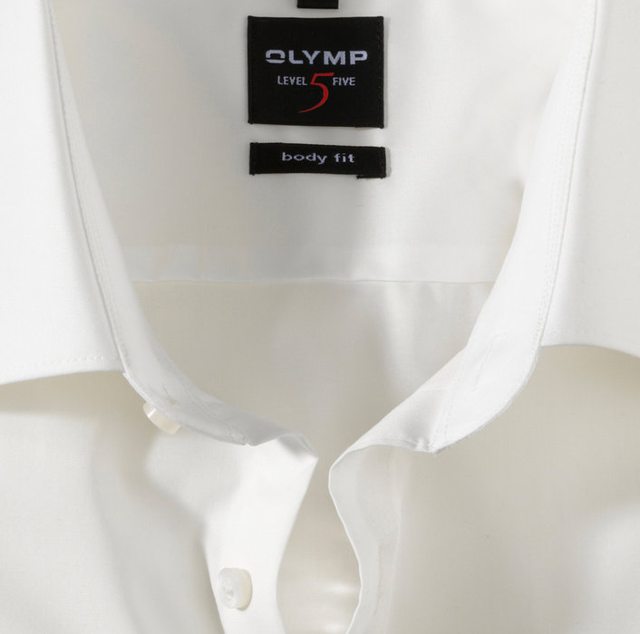 Olymp Camicia Crema Beige Olymp Slim Fit Cotone Stretch