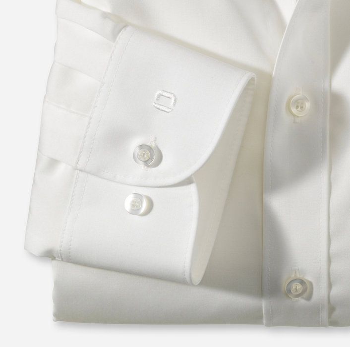 Olymp Camicia Crema Beige Olymp Slim Fit Cotone Stretch