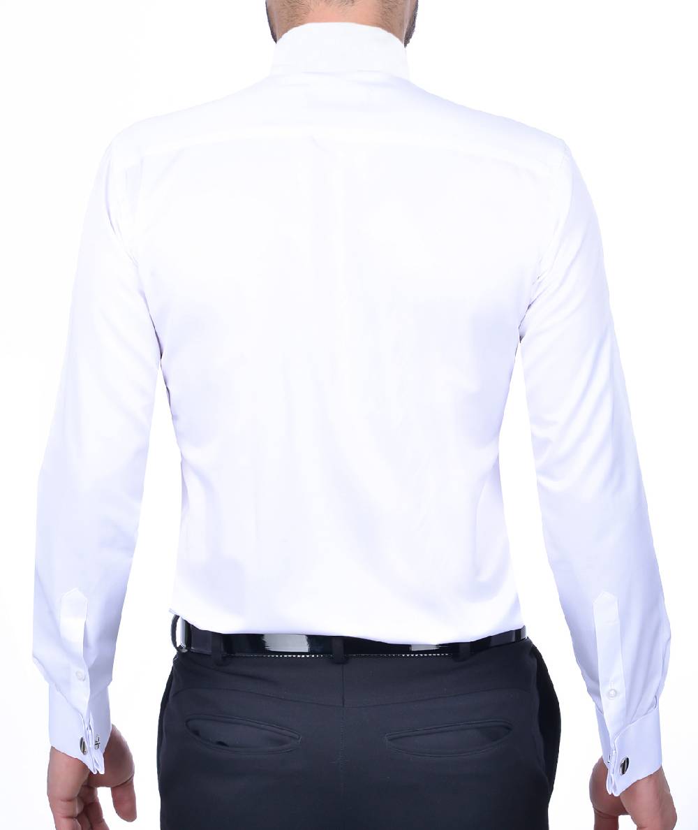 Baggi Camicia Da Cerimonia Slim Fit Baggi Collo Diplomatico