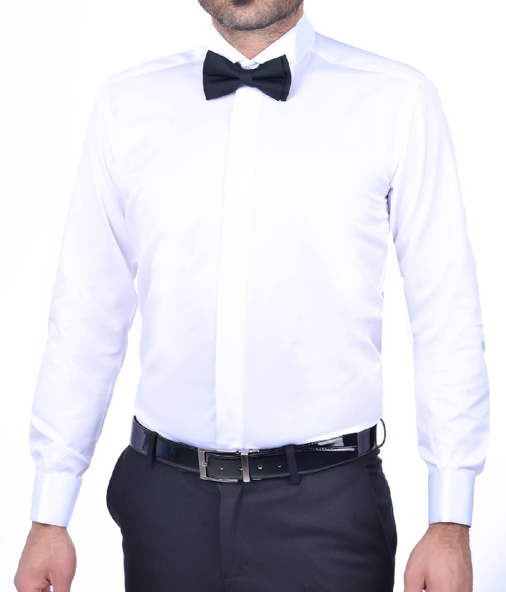 Baggi Camicia da cerimonia slim fit baggi collo diplomatico