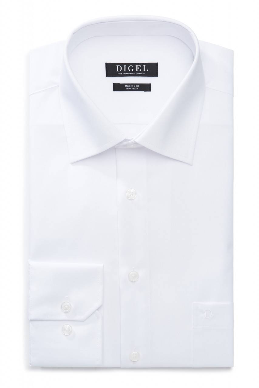 Digel Camicia digel bianca regular fit puro cotone no stiro
