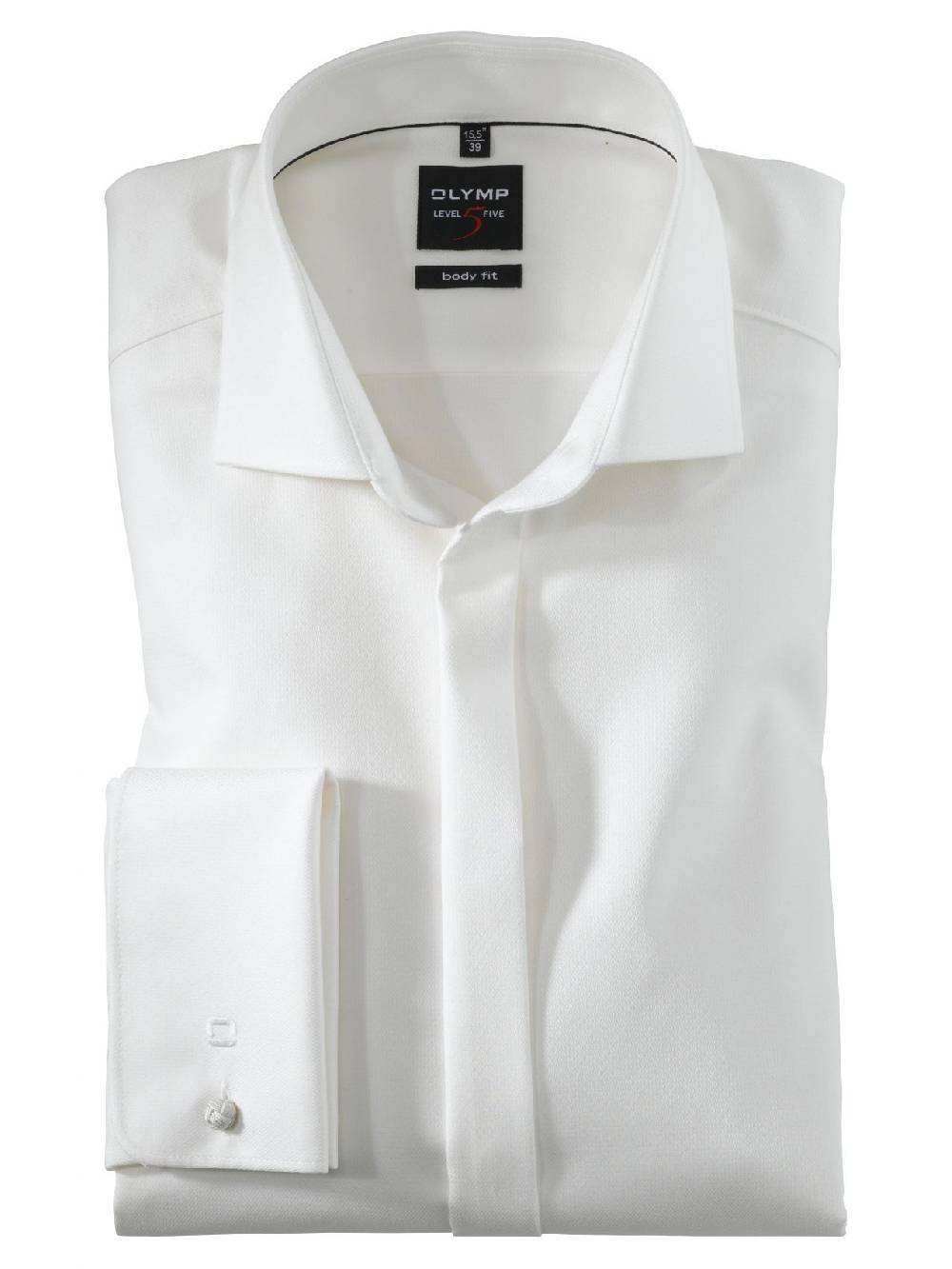 Olymp Camicia ecru elegante da cerimonia olymp con polso doppio