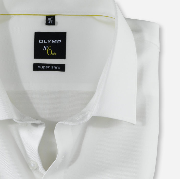 Olymp Camicia écru Super Slim Fit Olymp Cotone Twill Stretch