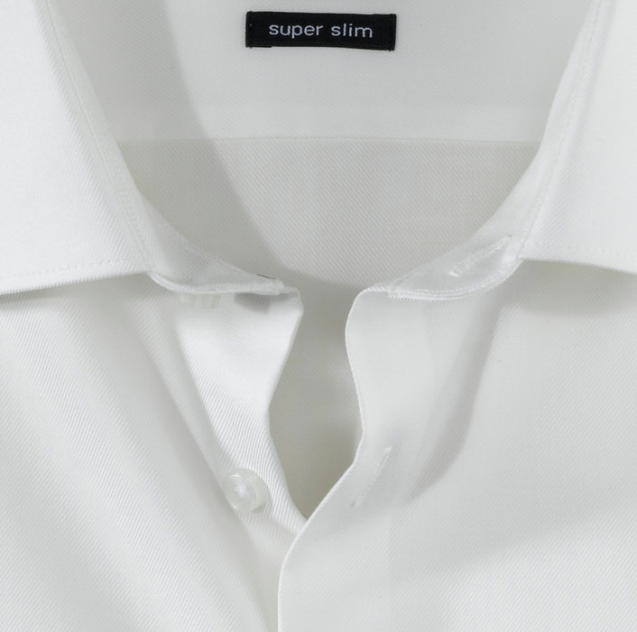 Olymp Camicia écru Super Slim Fit Olymp Cotone Twill Stretch