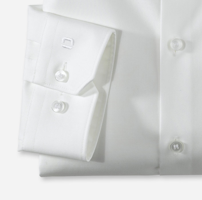 Olymp Camicia écru Super Slim Fit Olymp Cotone Twill Stretch