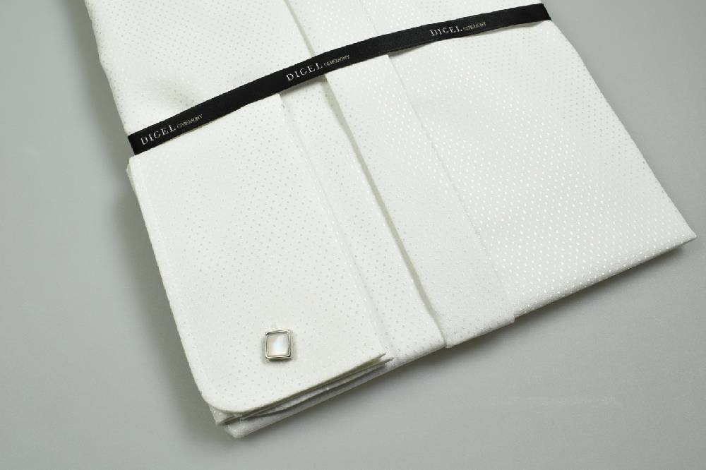 Digel Camicia Elegante Ecru Digel Con Polso Doppio Per Gemelli Slim Fit