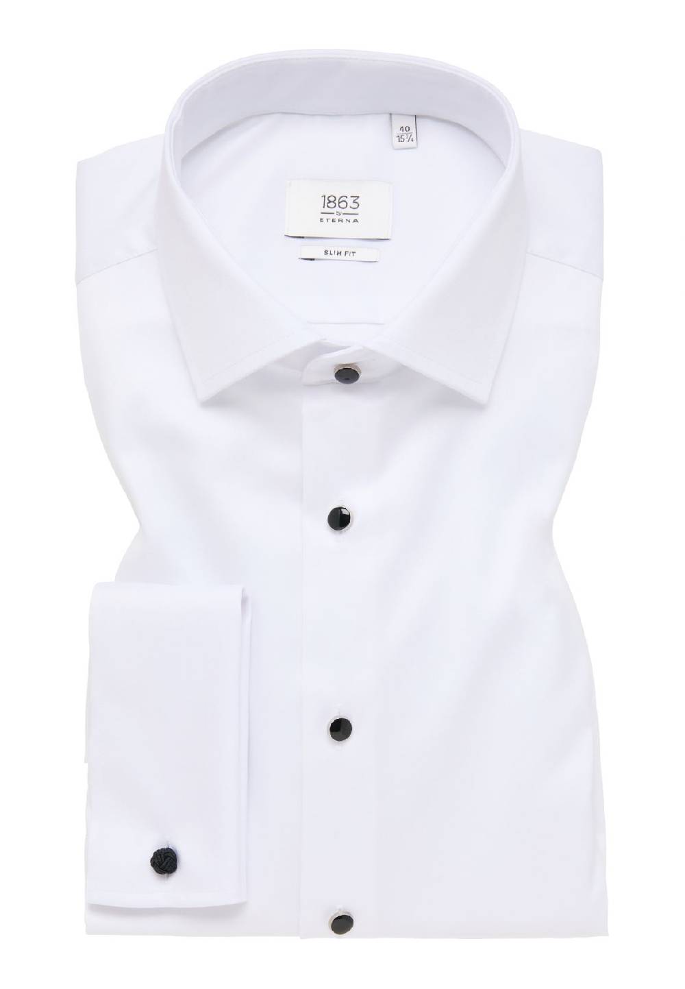 Eterna Camicia Elegante Eterna Bianca Slim Fit Con Polso Doppio