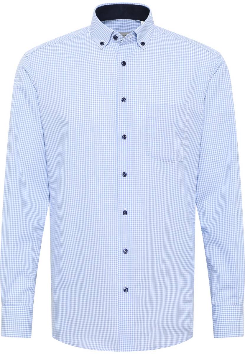 Eterna Camicia Eterna A Quadretti Celeste Modern Fit