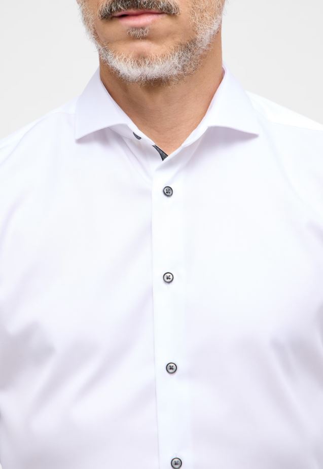 Eterna Camicia Eterna Slim Fit Bianca In Cotone Cover