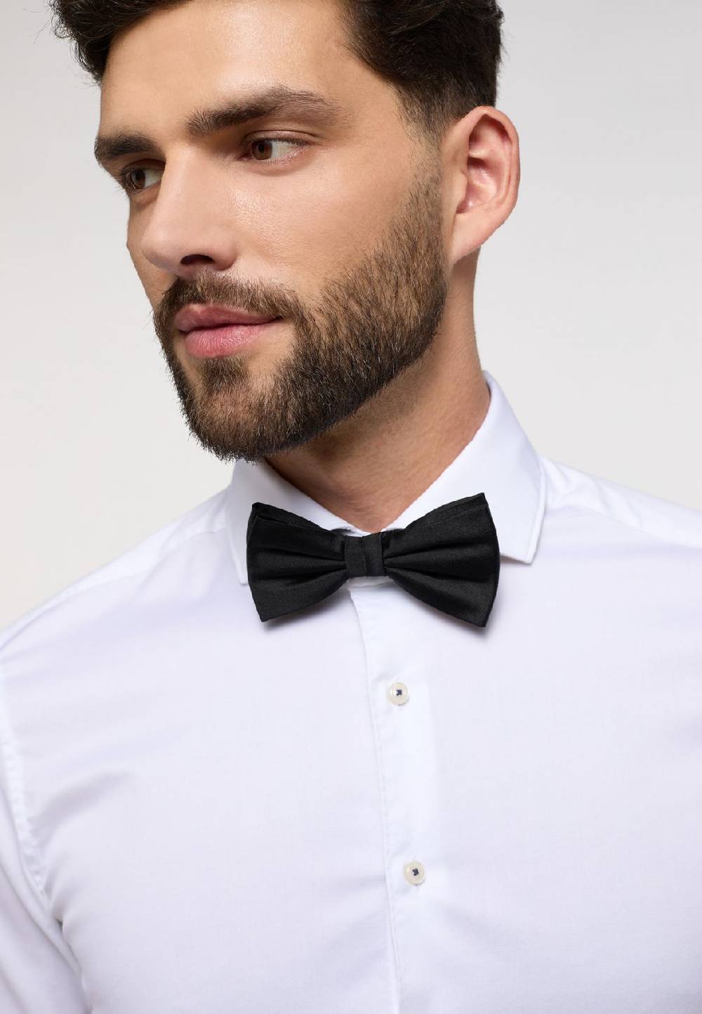 Eterna Camicia Eterna Slim Fit Bianca In Cotone Twill Ritorto