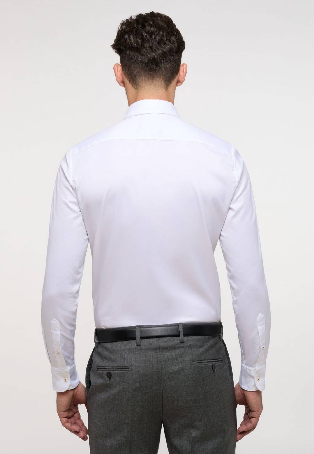 Eterna Camicia Eterna Slim Fit Bianca In Cotone Twill Ritorto