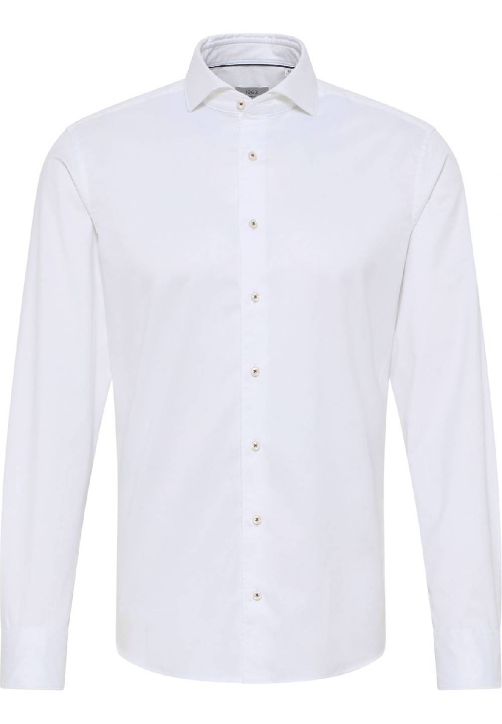 Eterna Camicia Eterna Slim Fit Bianca In Cotone Twill Ritorto
