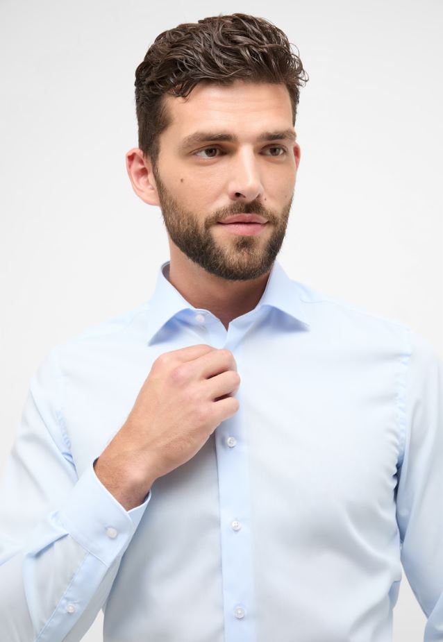 Eterna Camicia Eterna Slim Fit In Cotone Popeline Facile Stiro