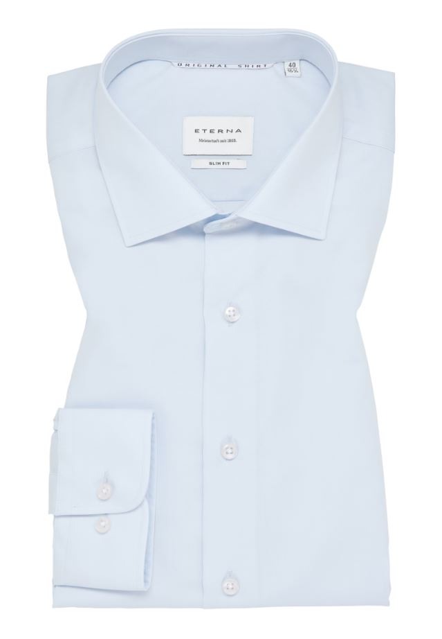Eterna Camicia Eterna Slim Fit In Cotone Popeline Facile Stiro