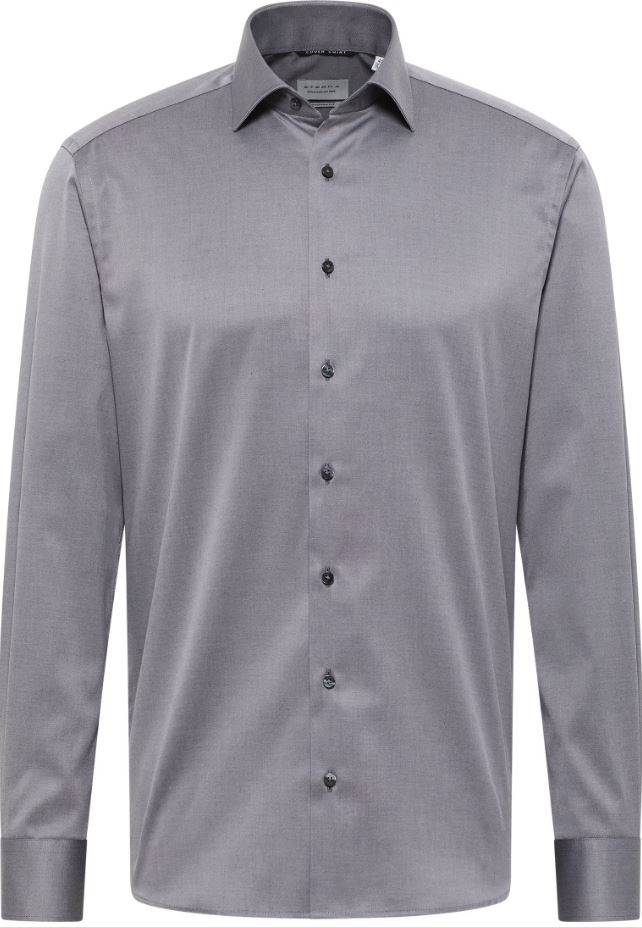 Eterna Camicia Grigia Eterna Modern Fit Collo Classico Italiano