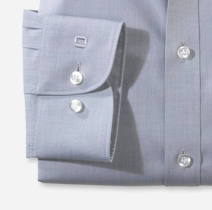 Olymp Camicia Grigio Medio Slim Fit Olymp Cotone Stretch