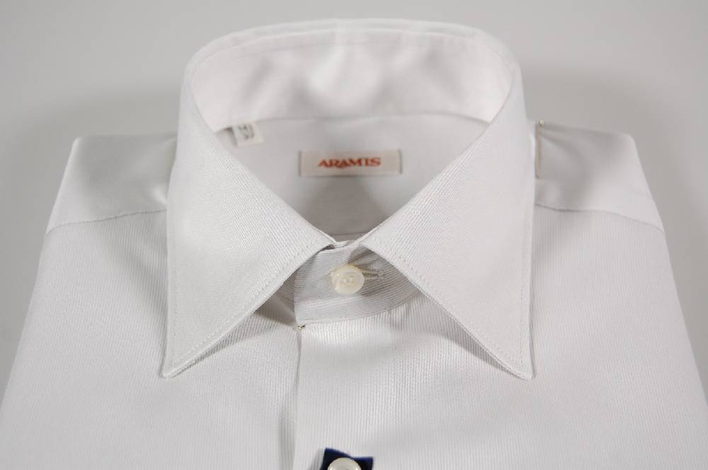 Aramis Camicia Grigio Perla Aramis Slim Fit In Puro Cotone