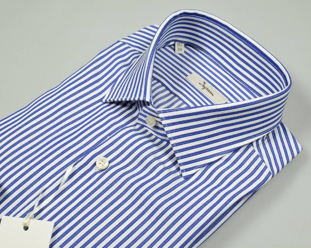 Ingram Camicia In Cotone Ingram A Righe Azzurro Slim Fit