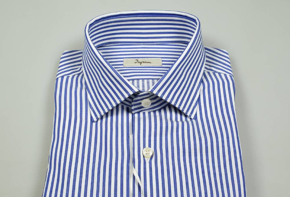 Ingram Camicia In Cotone Ingram A Righe Azzurro Slim Fit