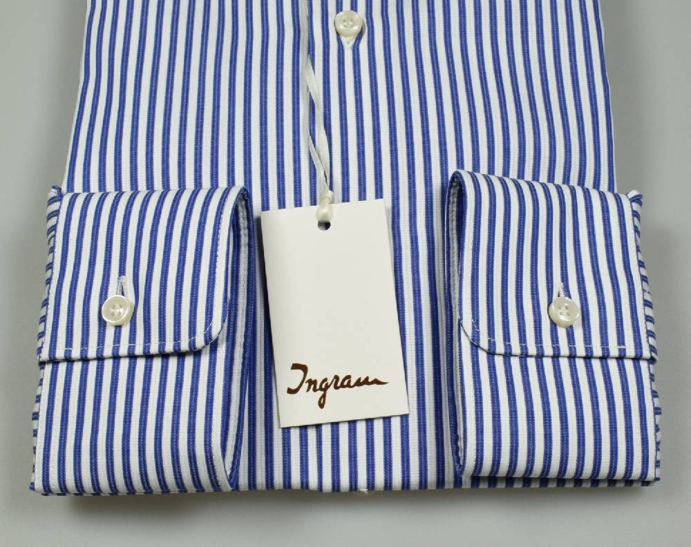 Ingram Camicia In Cotone Ingram A Righe Azzurro Slim Fit