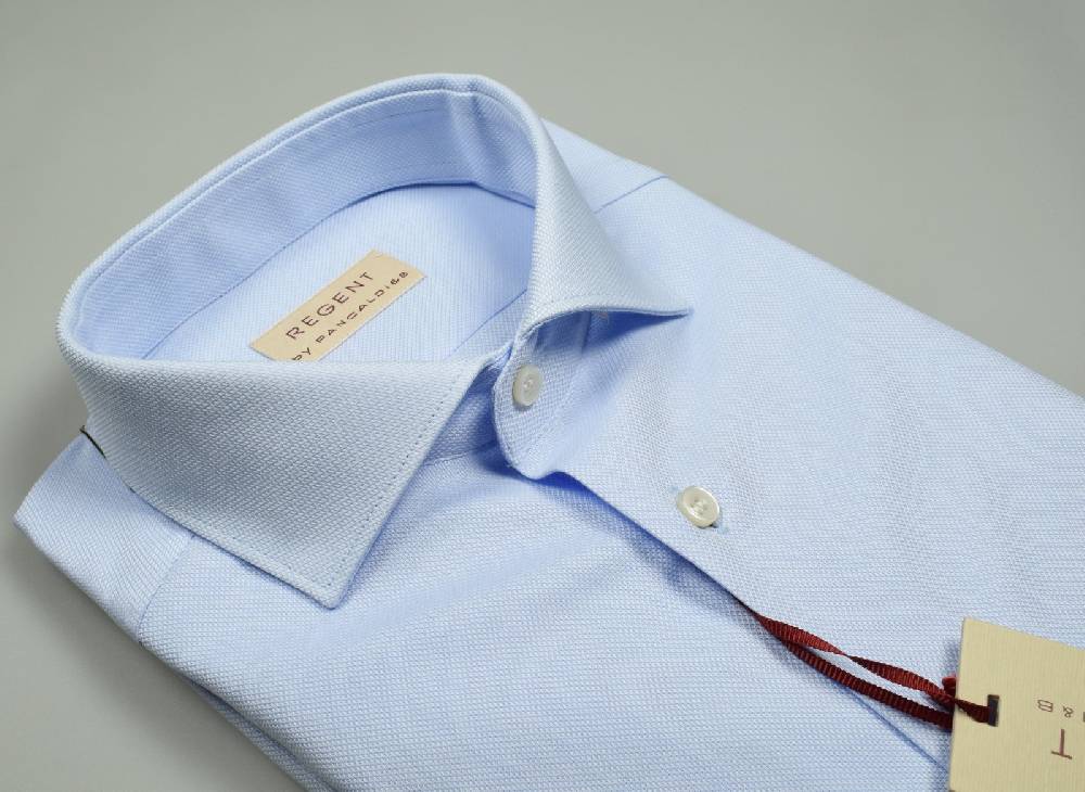 Regent by Pancaldi Camicia in cotone oxford pancadi celeste chiaro slim fit