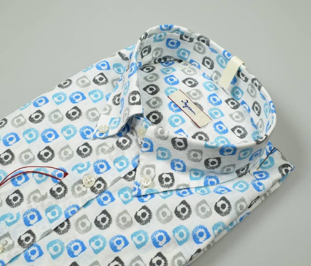 Ingram Camicia In Cotone Stampato Ingram Collo Button Down Regular Fit