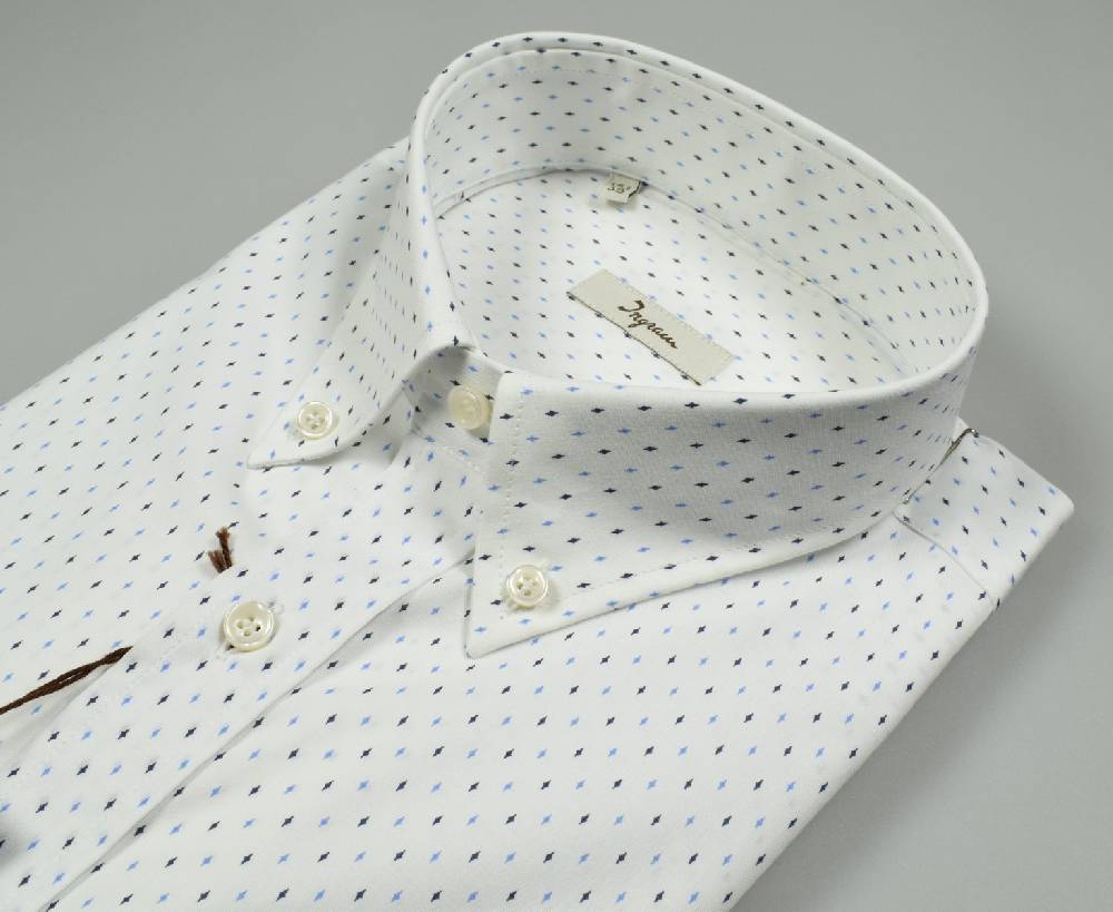 Ingram Camicia In Cotone Stampato Ingram Regular Fit Collo Button Down