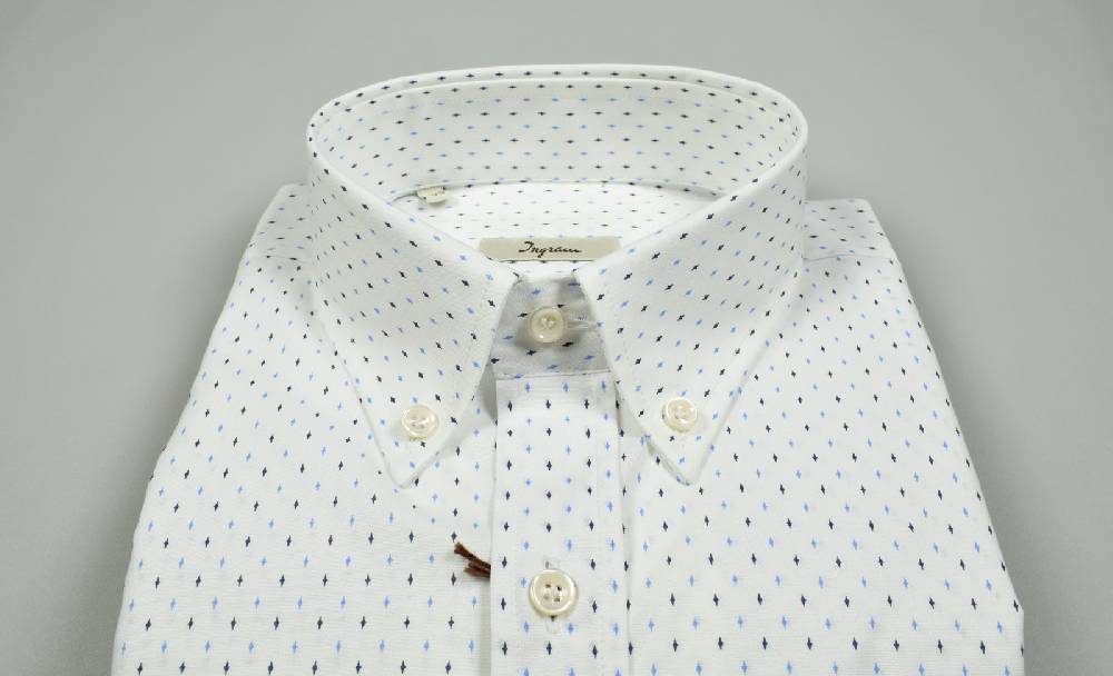 Ingram Camicia In Cotone Stampato Ingram Regular Fit Collo Button Down