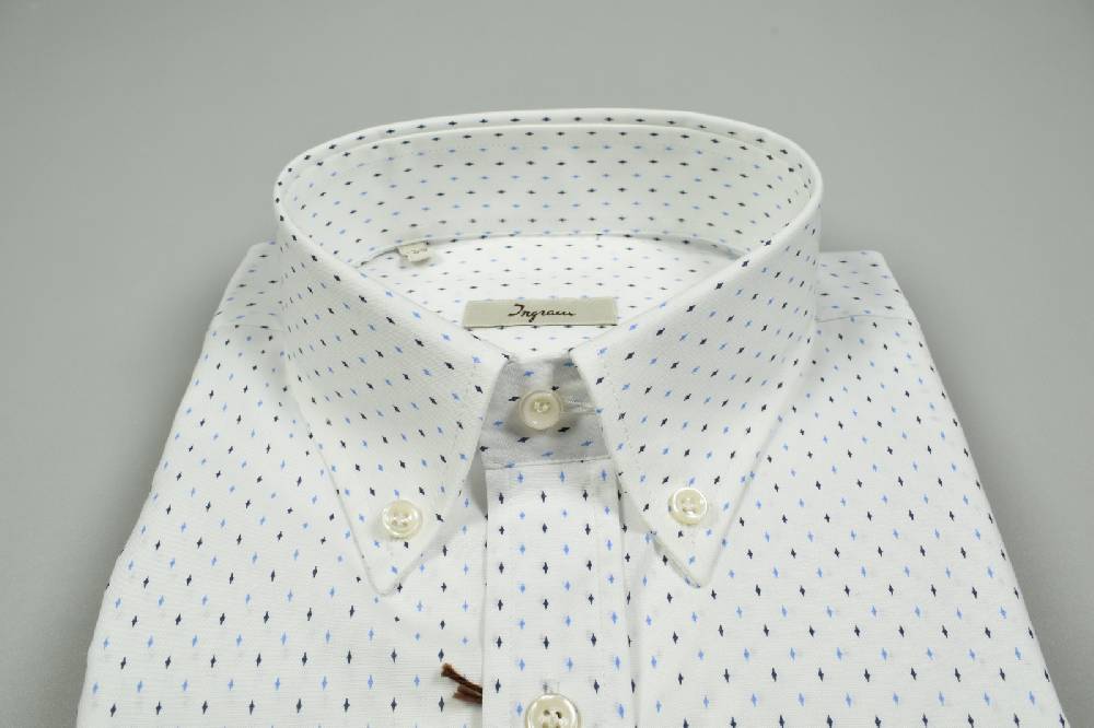 Ingram Camicia In Cotone Stampato Ingram Regular Fit Collo Button Down