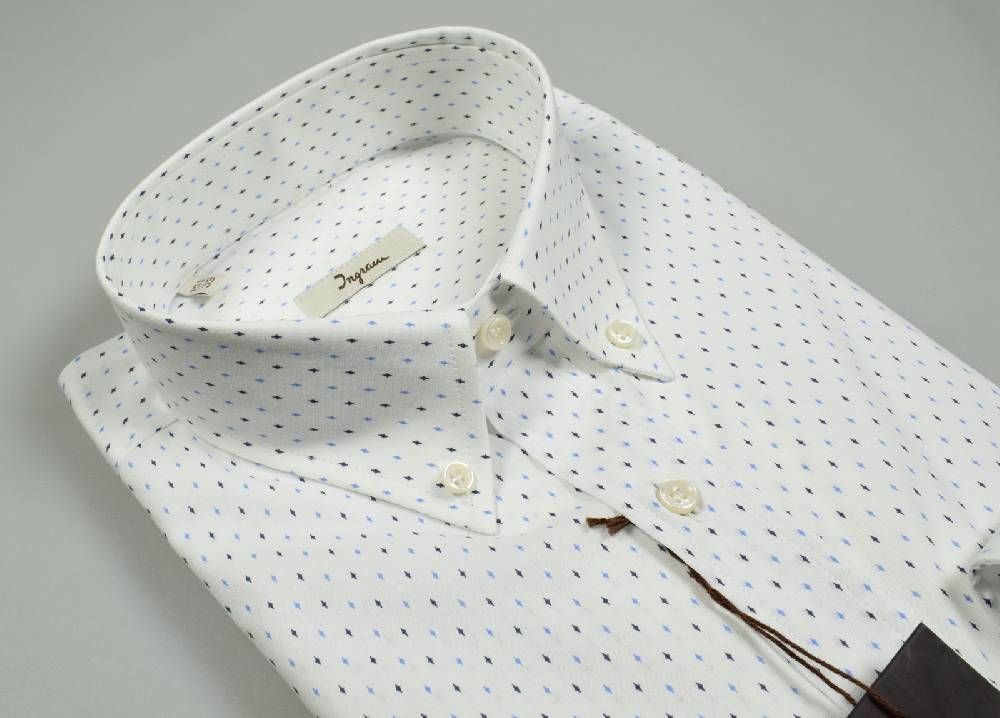 Ingram Camicia in cotone stampato ingram regular fit collo button down