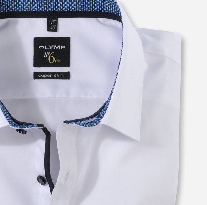 Olymp Camicia In Cotone Stretch Bianca Olymp Super Slim Fit