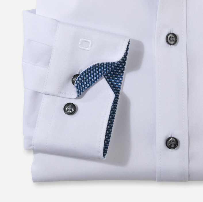 Olymp Camicia In Cotone Stretch Bianca Olymp Super Slim Fit