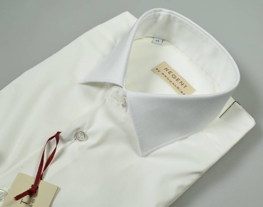 Regent By Pancaldi Camicia In Cotone Stretch Bianca Pancaldi Regular Fit