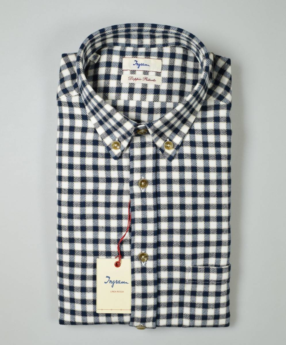 Ingram Camicia In Flanella Ingram Collo Button Down Regular Fit