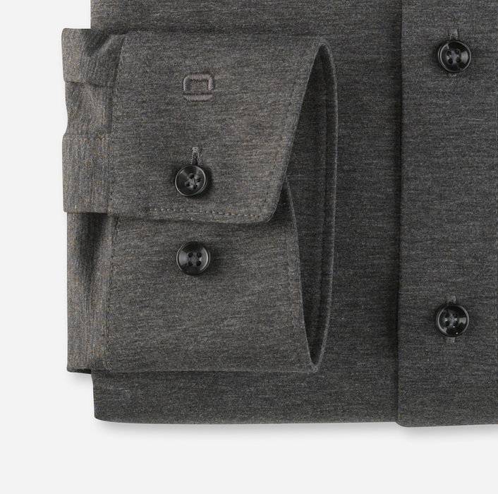 Olymp Camicia In Jersey Grigio Scuro Olymp Modern Fit