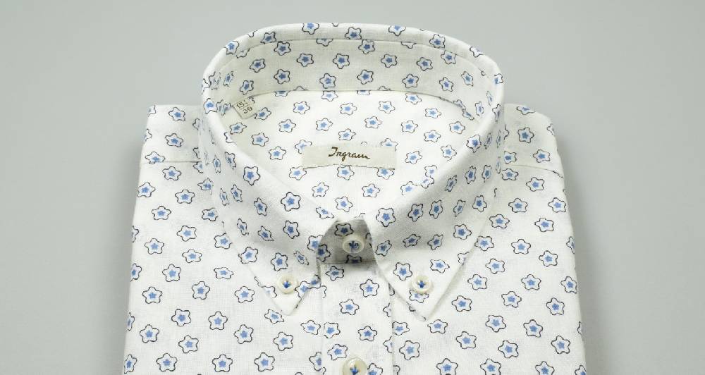 Ingram Camicia In Lino E Cotone Ingram Button Down Regular Fit