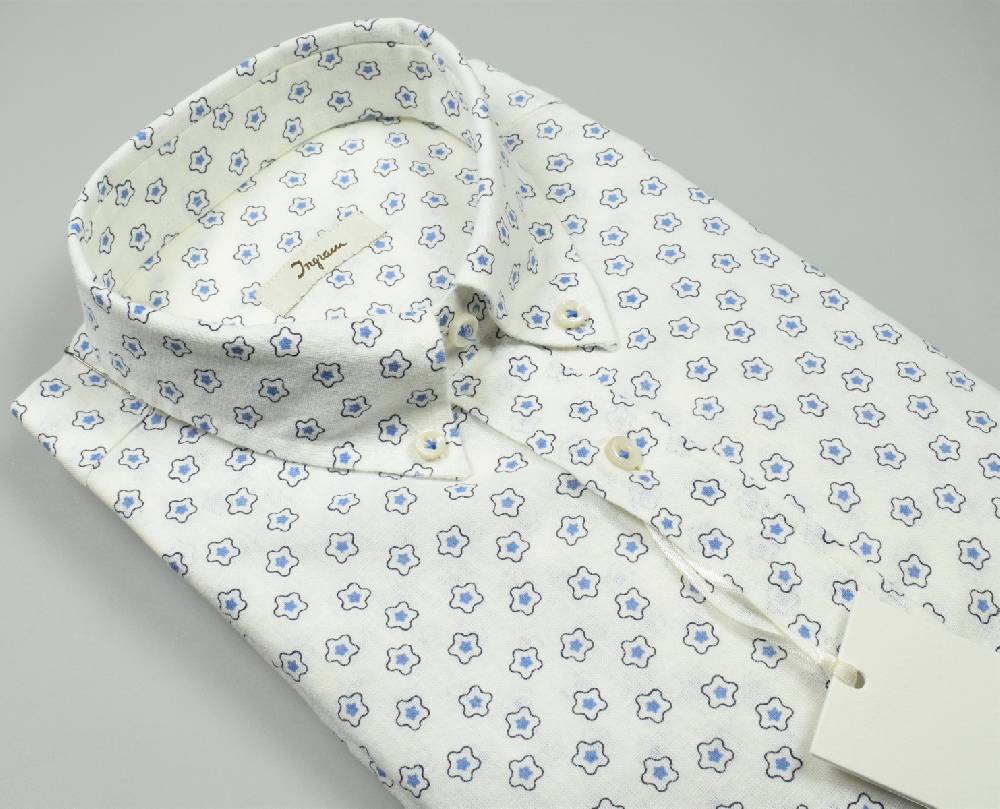 Ingram Camicia in lino e cotone ingram button down regular fit
