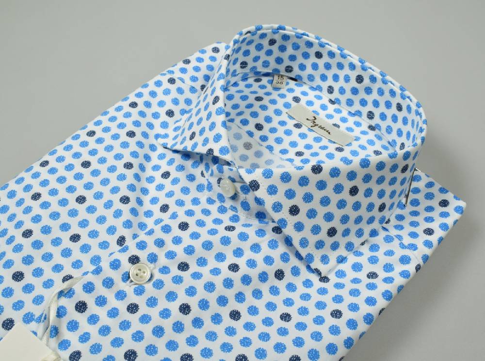 Ingram Camicia Ingram A Fantasia In Cotone Stampato Vestibilità Slim Fit
