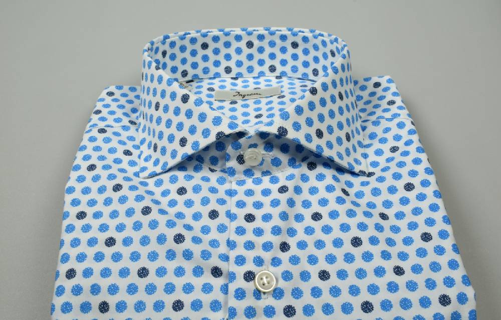 Ingram Camicia Ingram A Fantasia In Cotone Stampato Vestibilità Slim Fit
