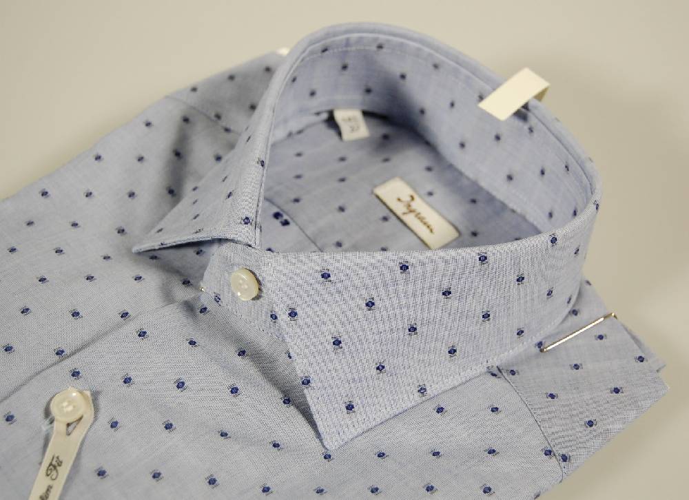 Ingram Camicia Ingram Azzurra Disegno Cravatta Blu Slim Fit