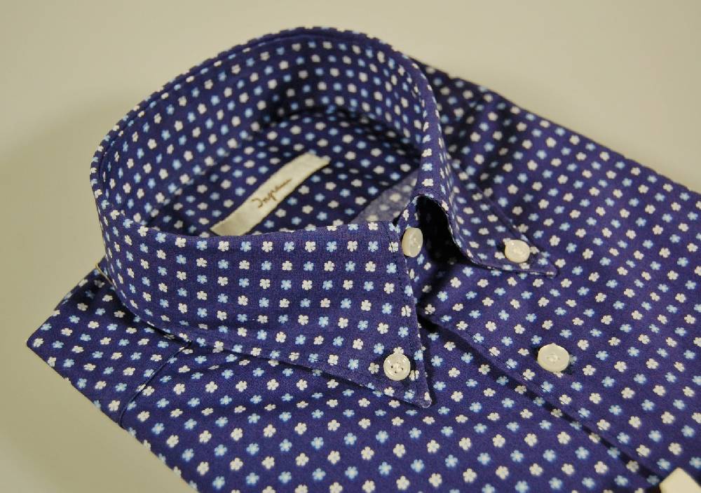 Ingram Camicia ingram blu stampa a fiori collo button down