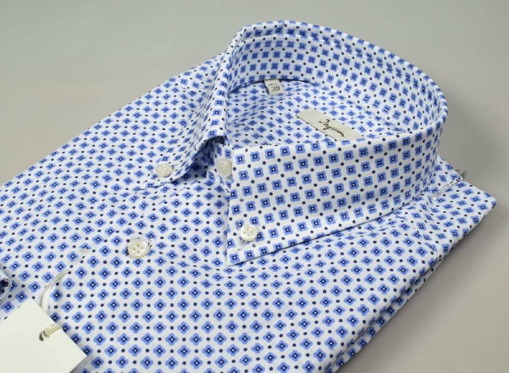 Ingram Camicia Ingram Button Down Cotone Stampato Regular Fit