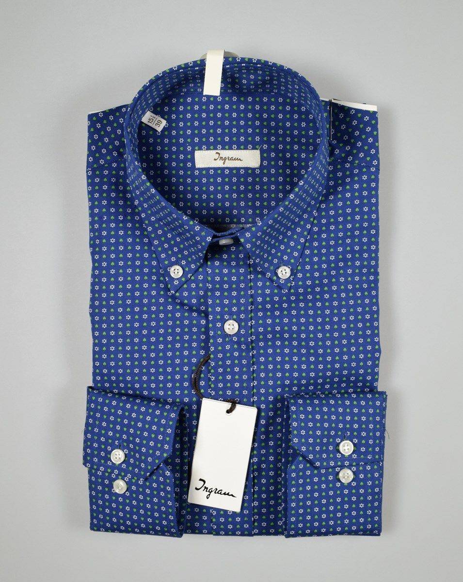 Ingram Camicia Ingram Button Down Cotone Stretch In Due Colori