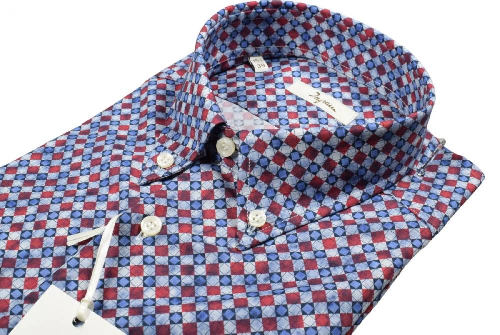 Ingram Camicia Ingram Button Down Fantasia Geometrica
