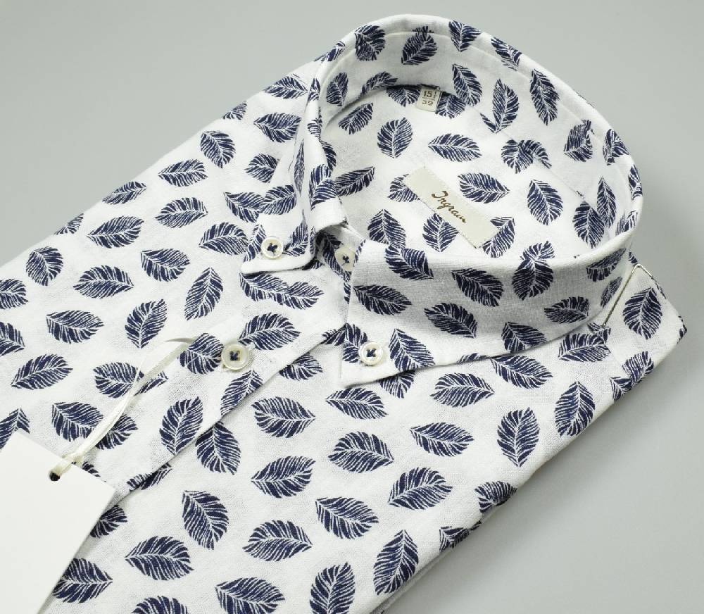 Ingram Camicia Ingram Button Down Regular Fit Cotone E Lino