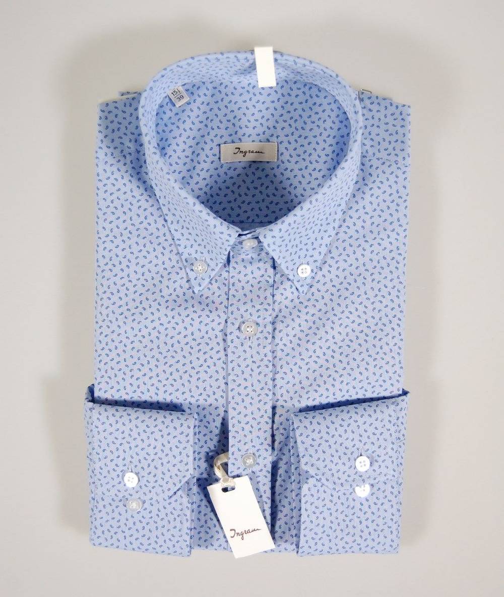 Ingram Camicia Ingram Celeste Collo Button Down Vesibilità Regolare