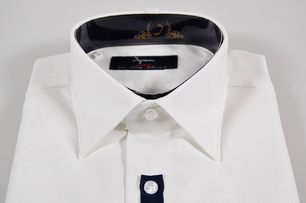 Ingram Camicia Ingram No Stiro Cotone Twill Liscio Vestibilità Regolare